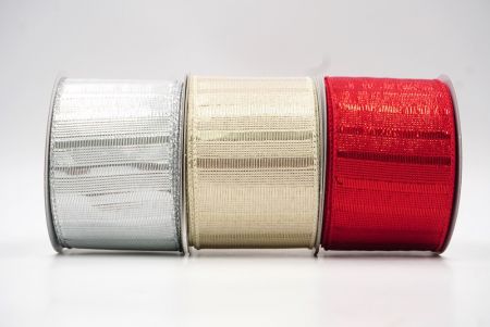 Metallic Vertical Stripe Lines Ribbon
